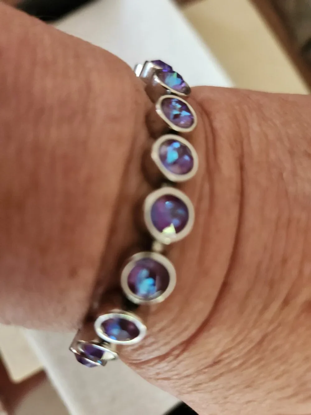 Burgundy Delite Ice Bracelet - Touchstone Crystal